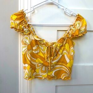 Urban Outfitters Yellow Crop Top